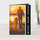 Beste pap ooit - Aangepaste foto-Vaderdag Kaart (Voorkant)