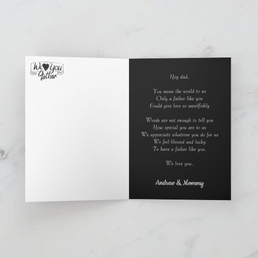 Beste pap ooit - Aangepaste foto-Vaderdag Kaart (Binnen)