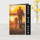 Beste pap ooit - Aangepaste foto-Vaderdag Kaart (Gele Bloem)