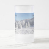 Beste pap ooit aangepaste fototekst op maat matglas bierpul (Center)