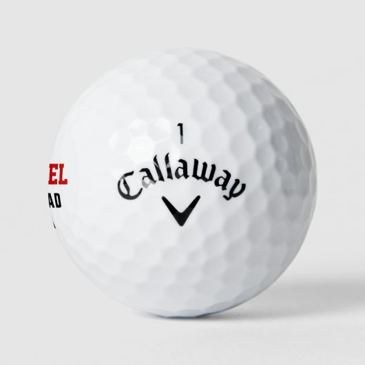 Beste pap ooit aangepaste naam tekst op maat golfballen (Logo)