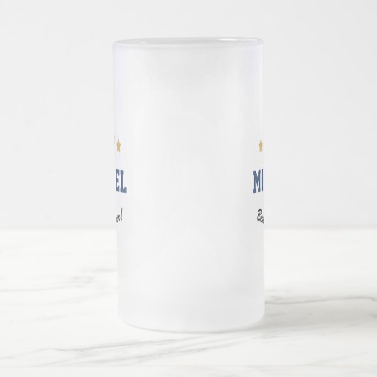 Beste pap ooit aangepaste tekst Gold sterren op ma Matglas Bierpul (Center)