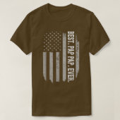 Beste pap ooit Amerikaanse vlag D T-shirt (Design voorkant)