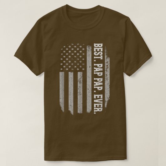 Beste pap ooit  Amerikaanse vlag D T-shirt (Design voorkant)