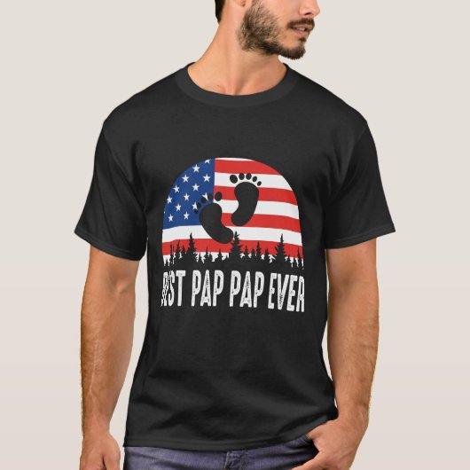 Beste Pap ooit Amerikaanse vlag T-shirt (Voorkant)