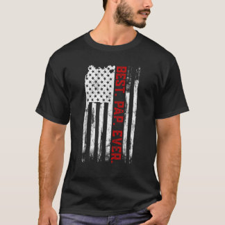 Beste Pap Ooit Amerikaanse vlag Vaderdag cadeau T-shirt