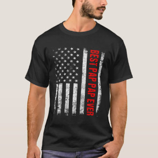Beste Pap Ooit Amerikaanse vlag Vaders Dag Papa T-shirt
