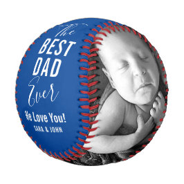 Beste pap ooit blauw Baby 2 Foto's Naam Baseball