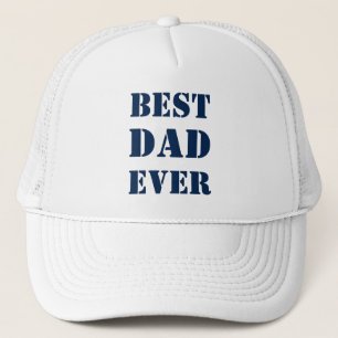 Beste pap ooit blauw-witte, moderne typografie trucker pet