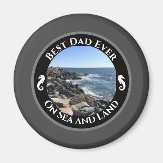 Beste pap ooit blauwe Atlantische Oceaan Rocky Sea Magneet