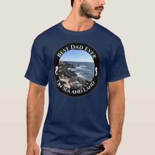 Beste pap ooit blauwe Atlantische Oceaan Rocky Sea T-shirt