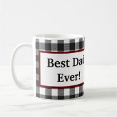 Beste pap ooit cadeautje voor pap zwart-wit spelde koffiemok (Links)