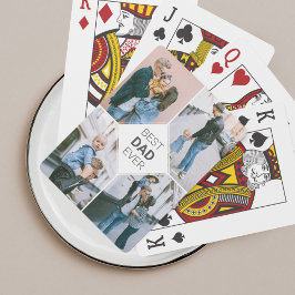 Beste pap ooit Eenvoudige foto-inklage Pokerkaarten