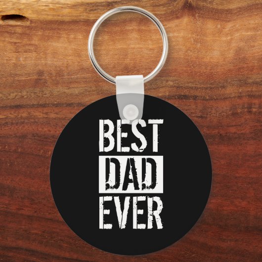 Beste pap ooit Eenvoudige Vaderdag Sleutelhanger (Voorkant)