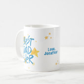 Beste pap ooit Foto Gele sterren Koffiemok (Voorkant links)