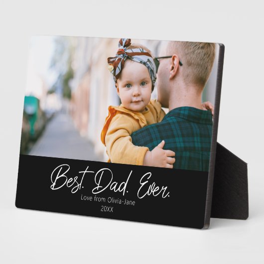 Beste pap ooit foto Plaque Fotoplaat (Zijkant)
