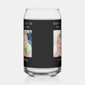 Beste pap ooit foto zwart Vaderdag Blikvorm Glas (Links)