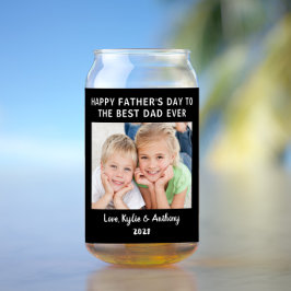 Beste pap ooit foto zwart Vaderdag Blikvorm Glas