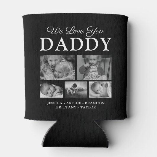 Beste pap ooit fotocollage blikjeskoeler (Achterkant)