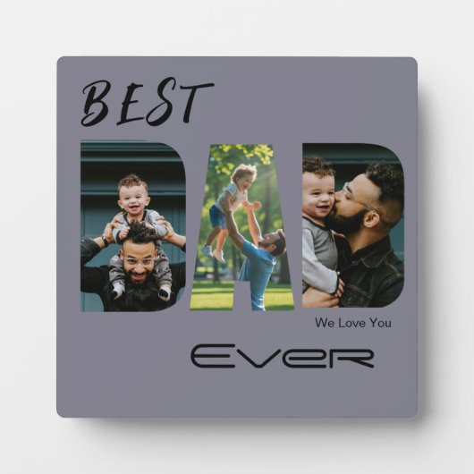 Beste pap ooit fotocollage fotoplaat (Voorkant)