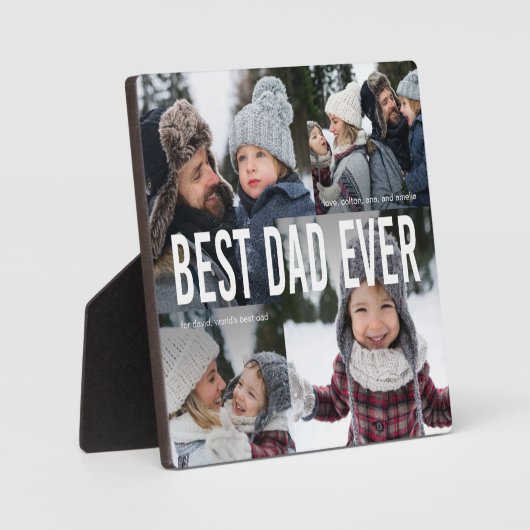Beste pap ooit fotocollage fotoplaat (Voorkant)