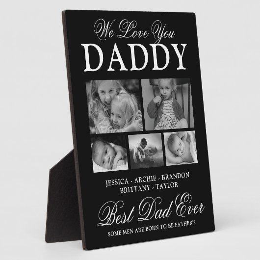 Beste pap ooit fotocollage fotoplaat (Zijkant)