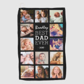 Beste pap ooit fotocollage golfhanddoek (Voorkant)