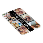 Beste pap ooit fotocollage in zwart-wit magneet (Rechterzijde)