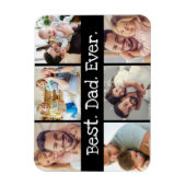 Beste pap ooit fotocollage in zwart-wit magneet (Verticaal)