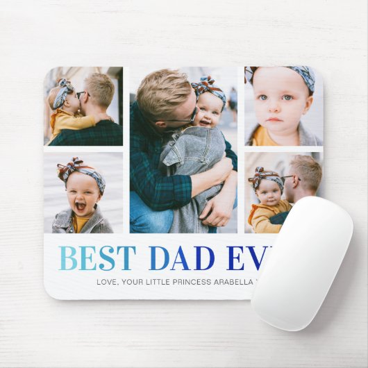 Beste pap ooit fotocollage muismat (Met muis)