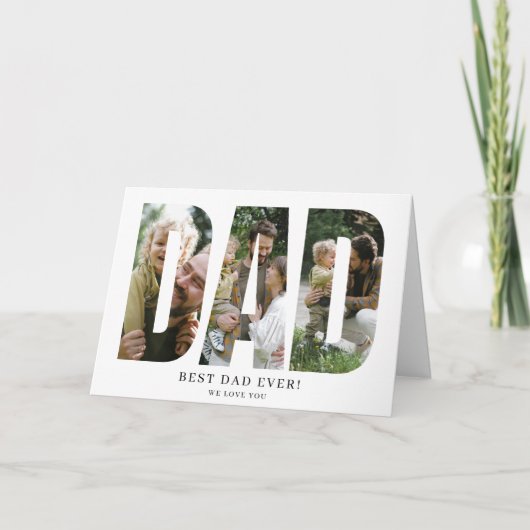 Beste pap ooit fotocollage-Vaderdag kaart (Voorkant)