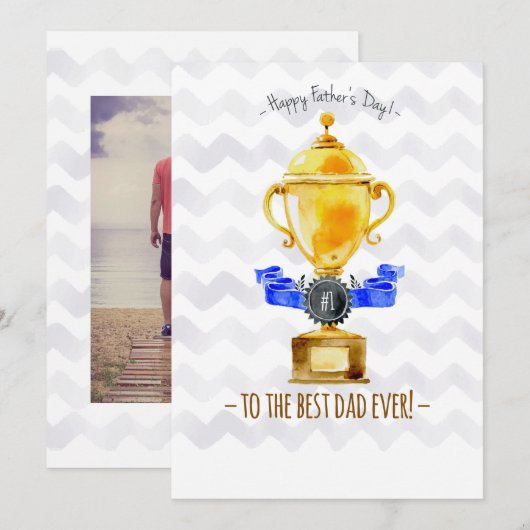 Beste pap ooit fotokaart (Voorkant / Achterkant)