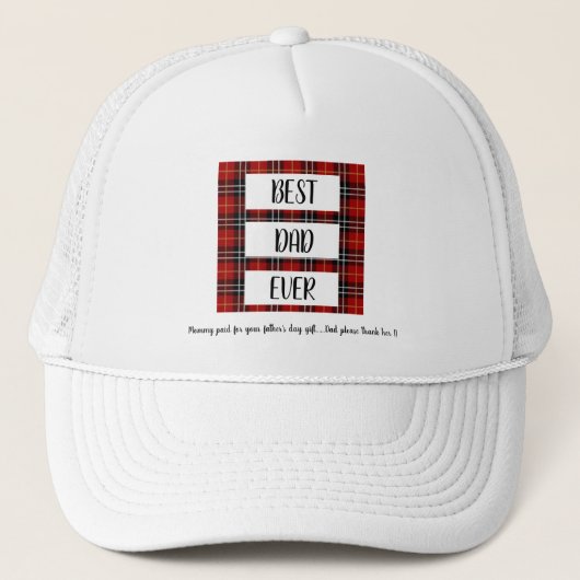 Beste pap ooit Funny Quote Vaderdag Gift Trucker Pet (Voorkant)
