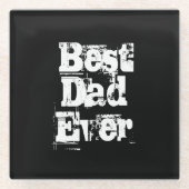 Beste pap ooit  glazen onderzetter (Voorkant)