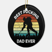 Beste pap ooit grappige vaders Dag Hockey Keramisch Ornament (Links)