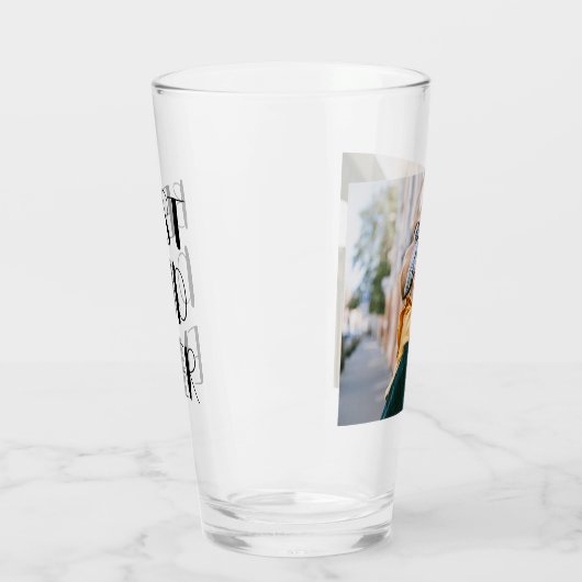 Beste pap ooit handschrift Calligrafie Foto Glass Glas (Links)