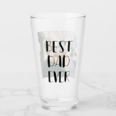 Beste pap ooit handschrift Calligrafie Foto Glass Glas (Voorkant)