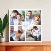 Beste pap ooit Kinder fotocollage Canvas Afdruk