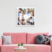 Beste pap ooit Kinder fotocollage Canvas Afdruk (Insitu (Woonkamer))