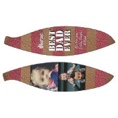 Beste pap ooit leder print 2 Foto vaderdag Basketbal (Panelen)