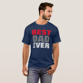Beste pap ooit marineblauw Vaderdag Gift T-shirt (Voorkant volledig)