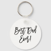 Beste pap ooit modern penseelscript sleutelhanger (Voorkant)