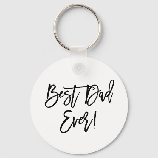 Beste pap ooit modern penseelscript sleutelhanger (Voorkant)