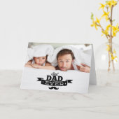 Beste pap ooit Mustache Vaderdag-fotokaart Kaart (Gele Bloem)