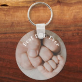 Beste pap ooit persoonlijke vaderdag gift sleutelhanger (Voorkant)