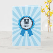 Beste pap ooit prijs voor vaders dag kaart (Gele Bloem)