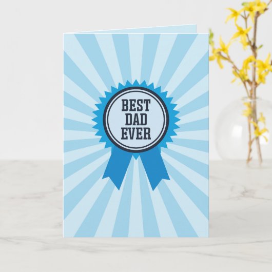 Beste pap ooit prijs voor vaders dag kaart (Gele Bloem)