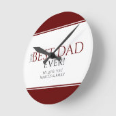 Beste pap ooit Red Black Vader Dag Ronde Klok (Hoek)