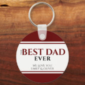 Beste pap ooit Red Black Vader Dag Sleutelhanger (Voorkant)