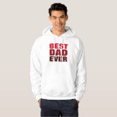 Beste pap ooit rood wit Vaderdag Hoodie (Voorkant volledig)